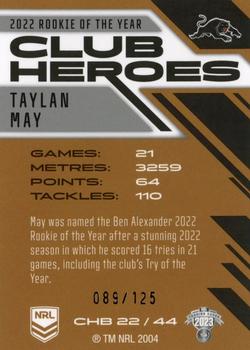 2023 NRL Traders Titanium - Club Heroes Bronze #CHB22 Taylan May Back